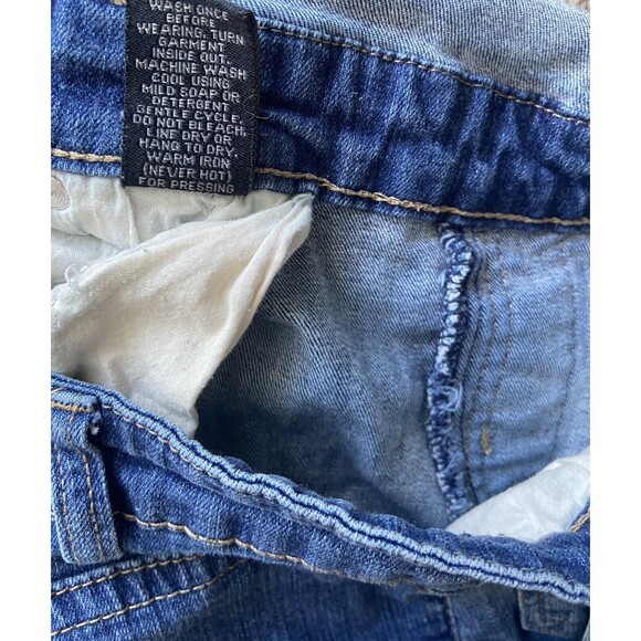 Rue21 Juniors Size 13  14 Skinny  Denim Blue Jean  Bib Overalls Distressed - Picture 5 of 6